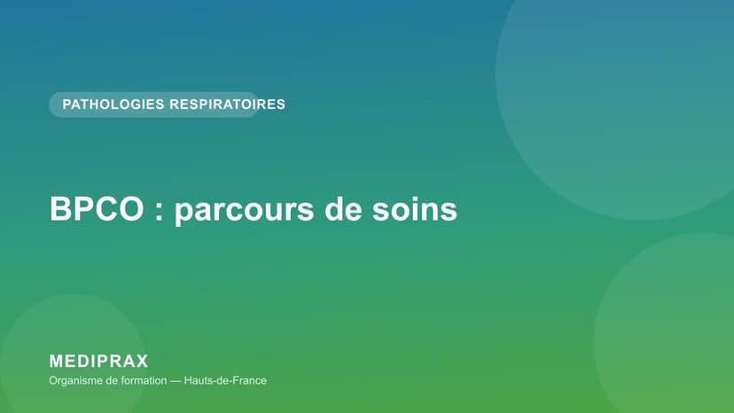 Illustration de la formation BPCO : optimiser le parcours de soins